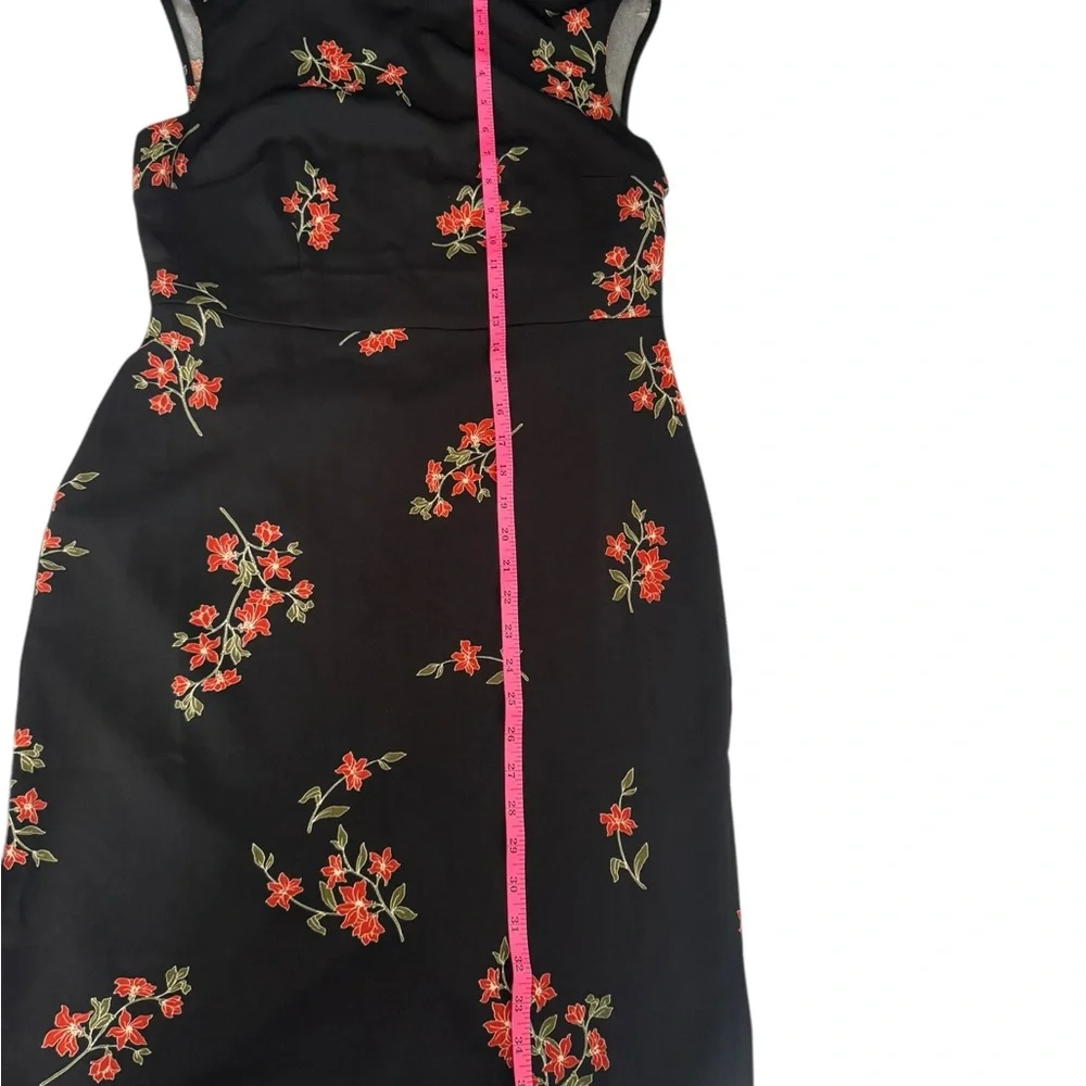 Ann Taylor Black Dress with Red Floral Design - Picture 8 of 8